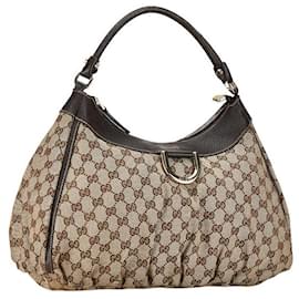Gucci-Gucci GG Canvas Abbey D Ring Shoulder Bag  Canvas Shoulder Bag 189833 in fair condition-Other