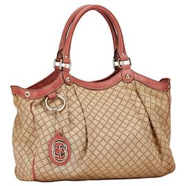Gucci-Gucci Diamante Canvas Sukey Tote Bag  Canvas Tote Bag 211944.0 in fair condition-Other