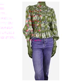 Ulla Johnson-Multicoloured tie-dye ruffled blouse - size UK 6-Multiple colors
