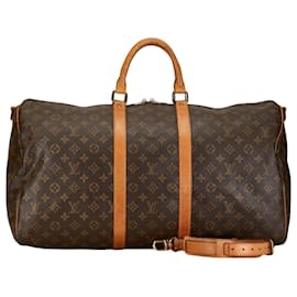 Louis Vuitton-Louis Vuitton Keepall Bandouliere 55-Castaño