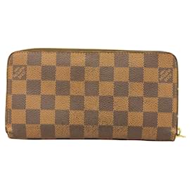 Louis Vuitton-Cremallera Louis Vuitton Portefeuille-Castaño