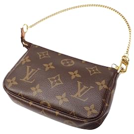 Louis Vuitton-Accesorios de Louis Vuitton Mini Pochette-Castaño