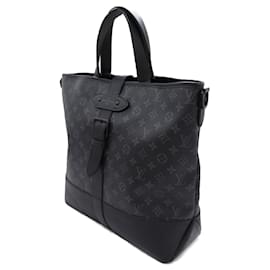 Louis Vuitton-Bolsa Louis Vuitton Monograma Preto Eclipse Saumur Preto-Preto