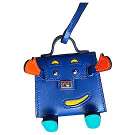 Hermès Kelly Doll Bag Charm Blue Electric Leather Blue