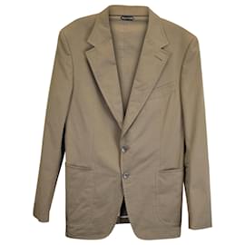 Tom Ford-Tom Ford Blazer in Green Cotton-Green,Khaki