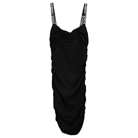 Dolce & Gabbana-Dolce & Gabbana Ruched Mini Dress in Black Cotton-Black