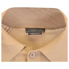 Prada-Prada Long Sleeve Knit Shirt in Brown Wool-Brown,Red