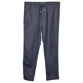 Autre Marque Sr. P. Calça Cônica em Sarja com Cordão em Lyocell Azul Marinho Azul Azul marinho