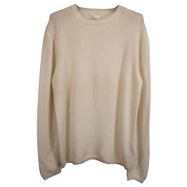 Prada Knit Sweater in White Wool White Cream