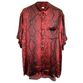 Vêtements Vetements Satin Python Shirt in Red Viscose Red Dark red