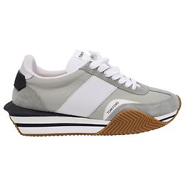 Baskets Tom Ford James en daim gris Gris