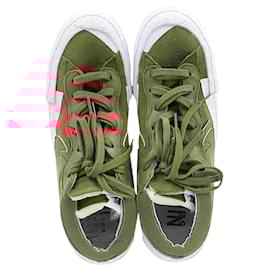 Autre Marque-Nike x Sacai Blazer Low Sneakers in Brown Leather-Brown