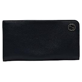 Gucci-Gucci Leather Interlocking G Zip Wallet Leather Long Wallet 308787 in good condition-Other