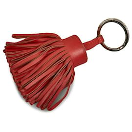 Hermès-Hermes Carmen Amu Milo Lambskin Key Holder in Very Good Condition-Red