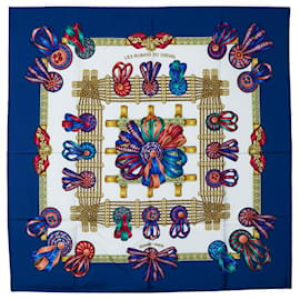 Hermès-Hermes Carré Les Rubans du Cheval Silk Scarf Cotton Scarf in Good condition-Other