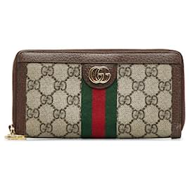 Gucci-Gucci GG Supreme Ophidia Zip Around Wallet Canvas Long Wallet 523154 in good condition-Other