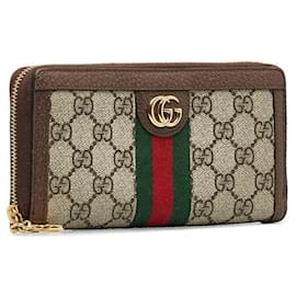 Gucci-Gucci GG Supreme Ophidia Zip Around Wallet Canvas Long Wallet 523154 in good condition-Other