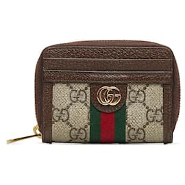 Gucci-Gucci GG Supreme Ophidia Card Case Wallet Canvas Card Case 658552 in good condition-Other