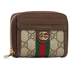 Gucci-Gucci GG Supreme Ophidia Card Case Wallet Canvas Card Case 658552 in good condition-Other