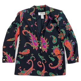 Genny Vintage Paisley gemusterte Jacke Mehrfarben