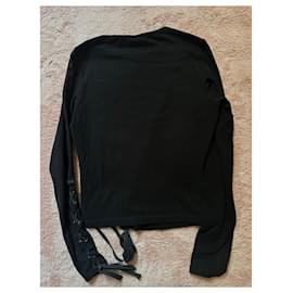 Gianfranco Ferré-Gianfranco Ferrè 2000s Vintage Bondage Black Longsleeve-Black