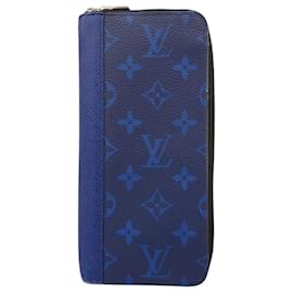 Louis Vuitton-Louis Vuitton Zippy Portemonnaie Vertikal-Marineblau