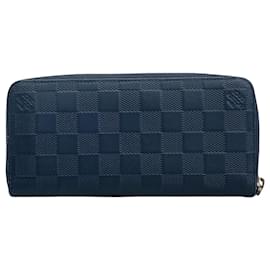 Louis Vuitton-Louis Vuitton Zippy Portemonnaie Vertikal-Marineblau