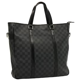 Louis Vuitton-LOUIS VUITTON Damier Grafite Tadao 2Way Borsa a spalla a mano N51192 au b14558-Damier ebene