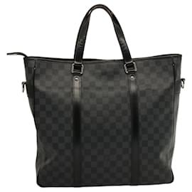 Louis Vuitton-LOUIS VUITTON Damier Graphite Tadao 2façon main sac à bandoulière N51192 Auth bs14558-Autre