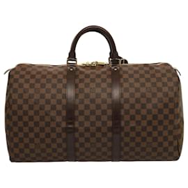 Louis Vuitton-LOUIS VUITTON Damier Ebene Keepall 50 Borsa Boston N41427 LV Aut 75392UN-Altro