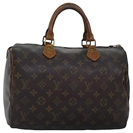 Louis Vuitton-Louis Vuitton Monogram Speedy 30 Bolso de mano M41526 LV Auth 75288-Monograma