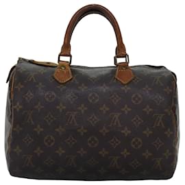 Louis Vuitton-Louis Vuitton Monogram Speedy 30 Bolso de mano M41526 LV Auth 75288-Monograma