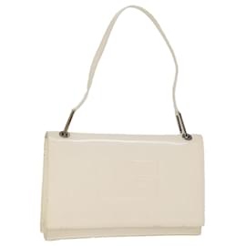Gucci-GUCCI Shoulder Bag Enamel White Auth yk12684-White