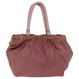 Prada-Prada Hand Bag Nylon 2way Pink Auth 75584-Pink