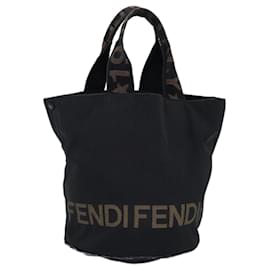 Fendi-FENDI Hand Bag Nylon Black Auth bs14392-Black