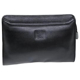 Autre Marque-Burberrys Clutch Bag Cuero Negro Auth bs14647-Negro