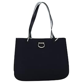 Céline-CELINE Tote Bag Nylon Black Auth yk12664-Black