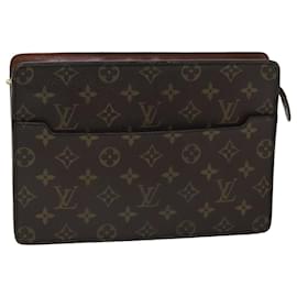 Louis Vuitton-Bolso de mano con monograma Pochette Homme de LOUIS VUITTON M51795 LV Auth 75716-Monograma