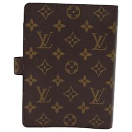 Louis Vuitton-LOUIS VUITTON Monogram Agenda MM Day Planner Cover R20105 LV Auth 75477-Monogram