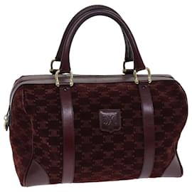 Céline-CELINE Macadam Canvas Boston Bag Bordeaux Auth 75617-Autre