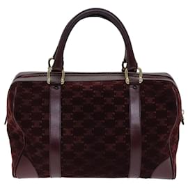 Céline-CELINE Macadam Canvas Boston Bag Bordeaux Auth 75617-Autre