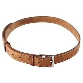 Hermès-Leather leather belt-Brown