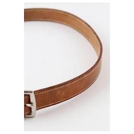 Hermès-Leather leather belt-Brown