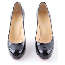 Christian Louboutin-patent leather heels-Black