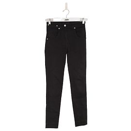 Louis Vuitton Jeans justos de algodão Preto
