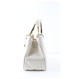 Dior-Leather Handbag-Cream