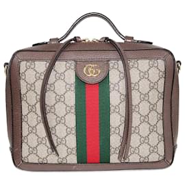 Gucci-Gucci Beige/Petit sac à poignée supérieure Ophidia Gg Supreme ébène-Beige