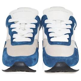 Alexander Mcqueen-Alexander Mcqueen Blue/White Runner Sneakers-Blue
