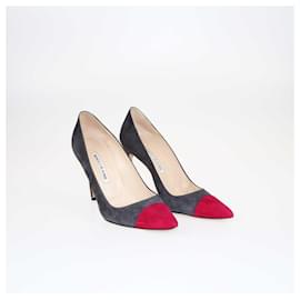 Manolo Blahnik-MANOLO BLAHNIK Heels T.EU  Suede-Grey