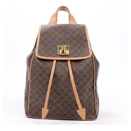 Céline-Celine Macadam Boston Backpack in Brown-Brown